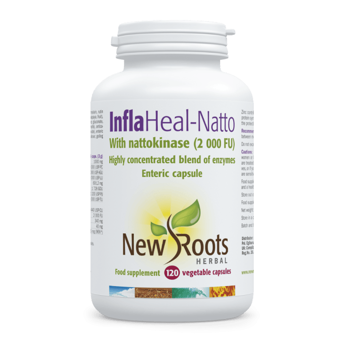 New Roots Herbal InflaHeal Natto – 120 Capsules