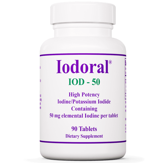 Iodoral IOD-50 (Iodine/Potassium Iodide) 50mg, 90 tablets - Optimox - welzo