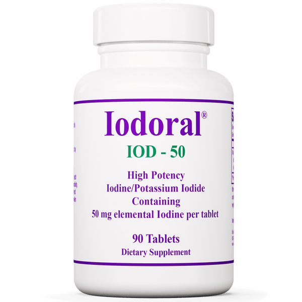 Iodoral IOD-50 (Iodine/Potassium Iodide) 50mg, 90 tablets - Optimox - welzo