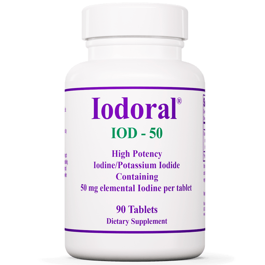 Iodoral IOD-50 (Iodine/Potassium Iodide) 50mg, 90 tablets - Optimox - welzo