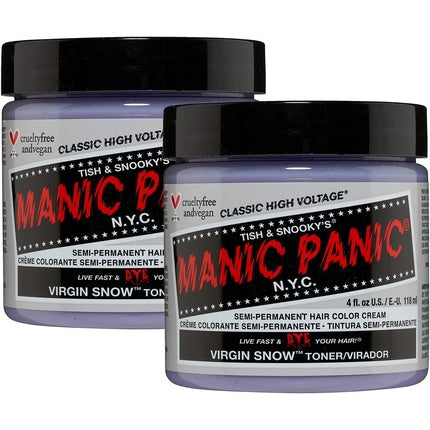 Manic Panic Virgin Snow Classic Creme Vegan Cruelty Free Hair Toner 118ml