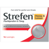 Strepsils Strefen Lozenges Honey & Lemon Pack of 16 - welzo