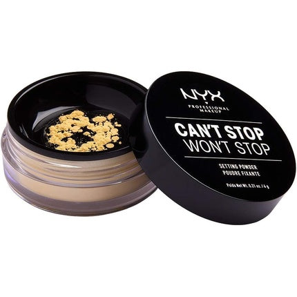 NYX Professional Makeup Can't Stop Won't Stop Setting Powder Matte Finish Oil Absorbing Vegan Formula Shade Banana 06