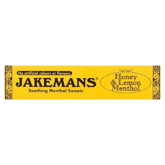 Jakemans Cough Sweets Honey & Lemon Menthol 41g - welzo