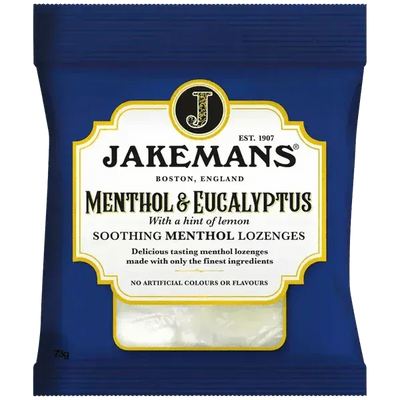 Jakemans Cough Sweets Menthol & Eucalyptus 73g - welzo