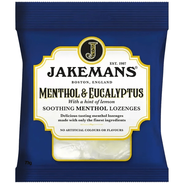 Jakemans Cough Sweets Menthol & Eucalyptus 73g - welzo
