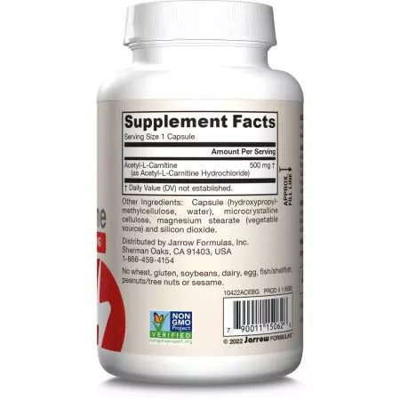 Jarrow Formulas acetil lcarnitin 500mg 120 Veggie kapsule