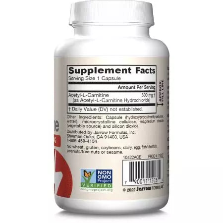 Jarrow Formulas Acetyl Lcarnitine 500mg 60 veggie κάψουλες