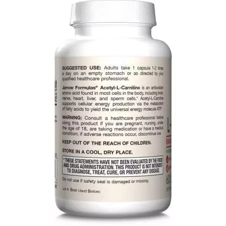 Jarrow Fórmulas acetil L-carnitina 500mg