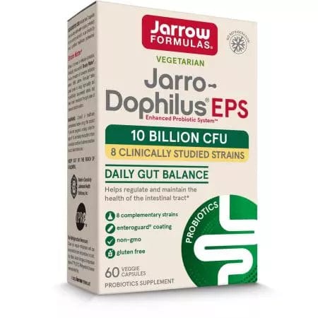 Jarrow Formulas JarroDophilus EPS 10 Billion CFU 60 Enteroguard Veggie Capsules