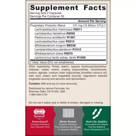 Jarrow Formule Jarrodophilus EPS 10 milijardi CFU 60 Enteroguard Veggie kapsule