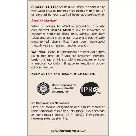 Jarrow Formulas JarroDophilus EPS (Digestive Probiotic) 10 Billion CFU 120 Veggie Capsules