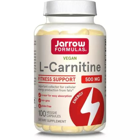 Jarrow formulas lcarnitine 500mg 100 veggie šķidruma kapsula