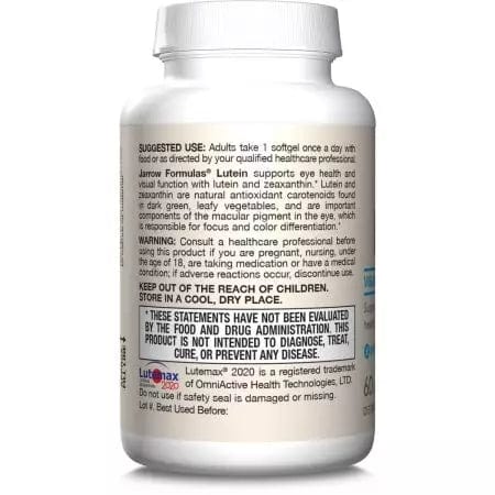 Jarrow Formulas Lutein 20mg & Zeaxanthin 4mg 60 Softgels