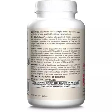 „Jarrow Formulas Omega3 Epadha“ balansas 600 mg 120 „Softgels“