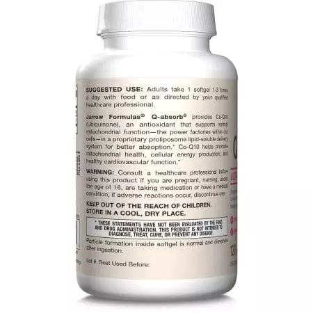 Jarrow Formulas Qabsorb CoQ10 100mg 120 Softgels