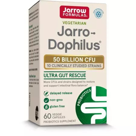 Jarrow Formulas Ultra Jarrodophilus 50 miljard CFU 60 Vertraagde release Veggie Capsules