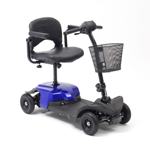 Lichtgewicht vouwmobiliteit Scooter voor reizen - compact en draagbaar ontwerp in blauw (Etravel Model)