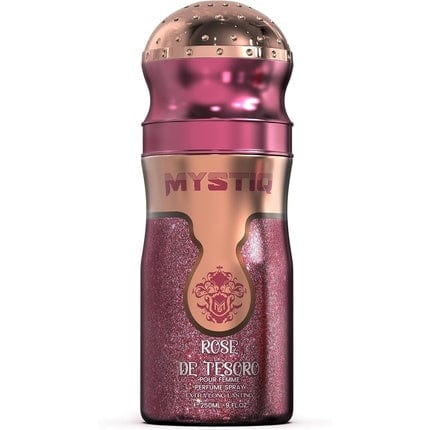 Rose De Tesoro Extra Long Lasting Perfume Body Spray 250ml by Mystiq Nylaa for Her with Bergamot, Rose and Woody Accords