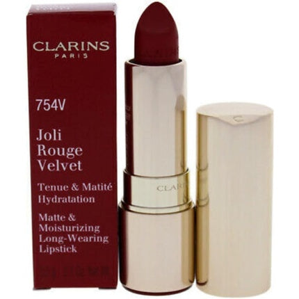 Clarins Joli Rouge Velvet Matte Lipstick No. 754V Deep Red 3.5g