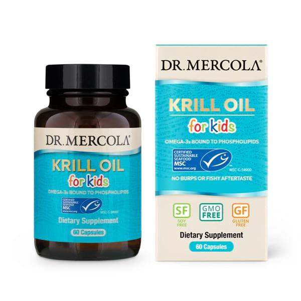 Kids' Krill Oil, 60 Fish Gelatin Caplique Capsules - Dr Mercola - welzo