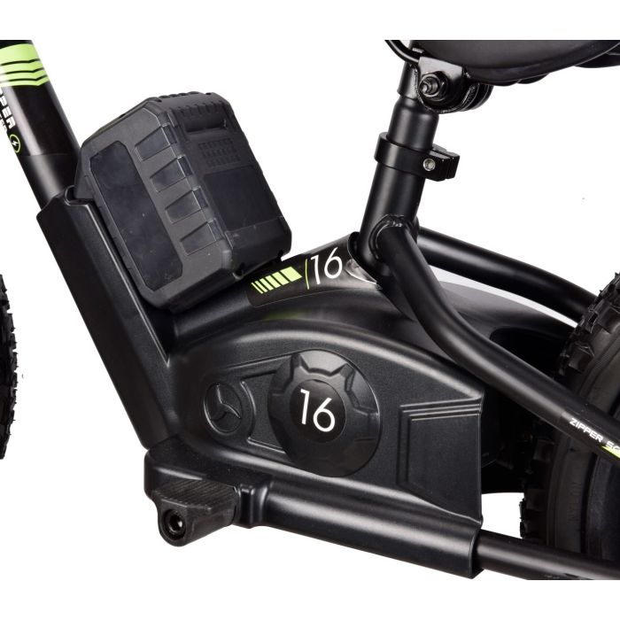 200W Kids Electric Balance Bike – 16" Wheels, 21V Removable Battery, Green Ride-On for Ages 4+