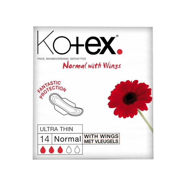 Kotex Ultra Thin Normal Towels with Wings Pack of 14 - welzo