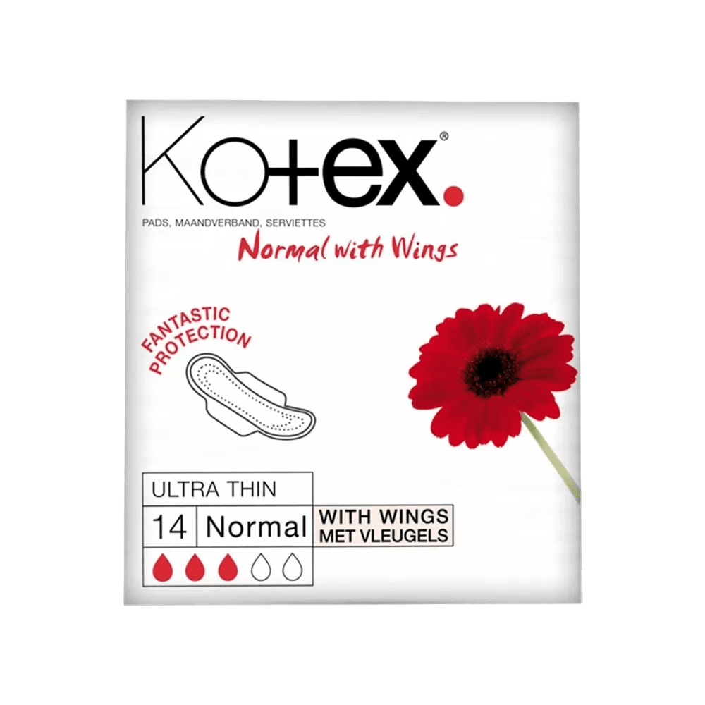 Kotex Ultra Thin Normal Towels with Wings Pack of 14 - welzo