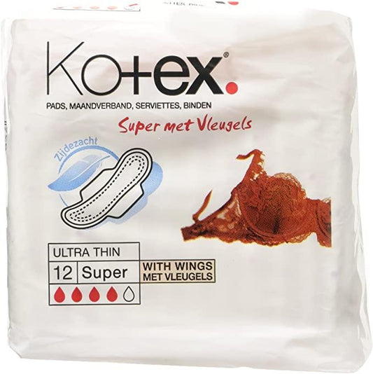 Kotex Ultra Towels Super with Wings Pack of 12 - welzo