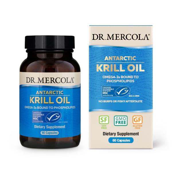 Krill Oil, 60 Fish Gelatin Caps - Dr Mercola - welzo