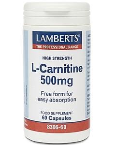 L-Carnitine 500mg, 60 Caps - Lamberts - welzo
