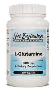 L-Glutamine 500 mg (60 caps) - New Beginnings - welzo