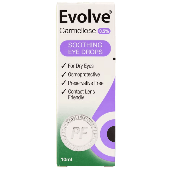 Evolve Carmellose 0.5% Soothing Eye Drops 10ml - welzo