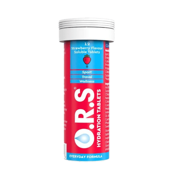 O.R.S Hydration Tablets Strawberry Pack of 12 - welzo