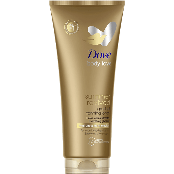 Dove DermaSpa Summer Revived Tanning Lotion Medium to Dark 200ml - welzo