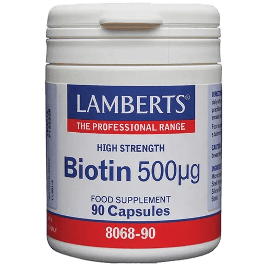 Lamberts Biotin Capsules 500mcg Pack of 90
