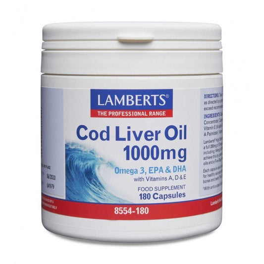 Lamberts Cod Liver Oil Capsules 1000mg Pack of 180 - welzo