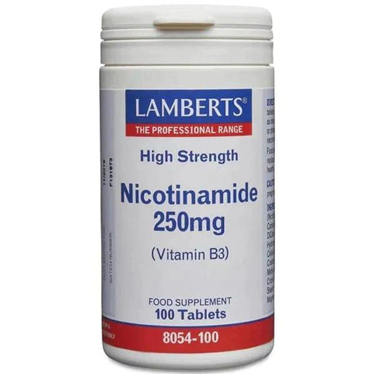 Lamberts Nicotinamide (Vitamin B3) Tablets 250mg Pack of 100 - welzo
