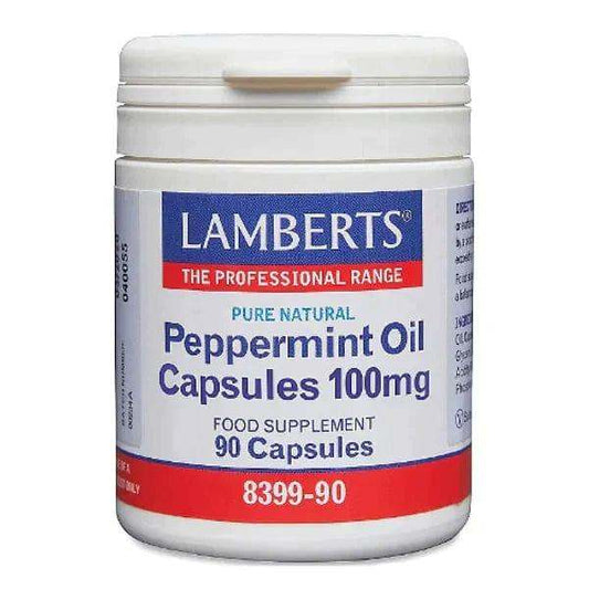 Lamberts Peppermint Oil Capsules 100mg Pack of 90 - welzo