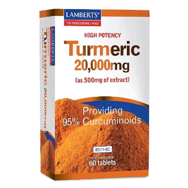 Lamberts Turmeric Tablets 20,000mg Pack of 60 - welzo
