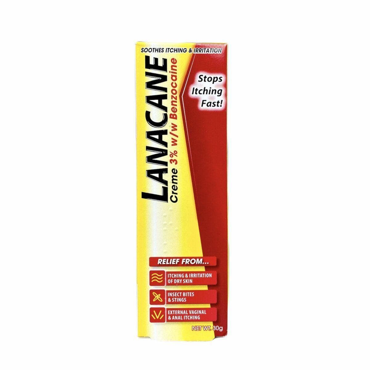 Lanacane Medicated Cream Tube 30g - welzo
