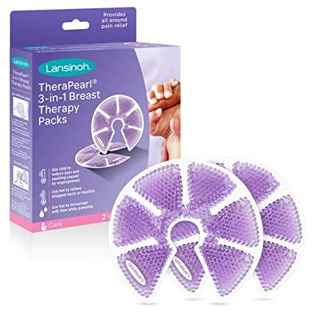 Lansinoh TheraPearl 3-in-1 Hot or Cold Breast Therapy Pack of 2 - welzo