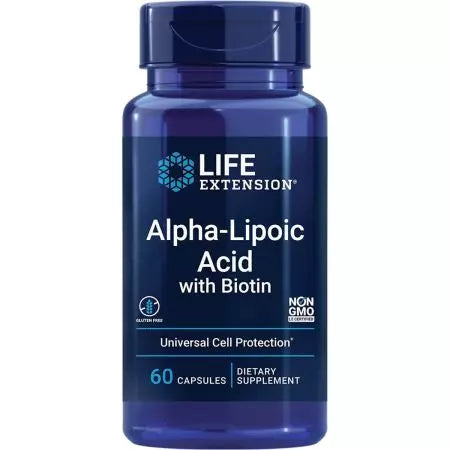 Life Extension alfalipoïnezuur met biotine 60 capsules