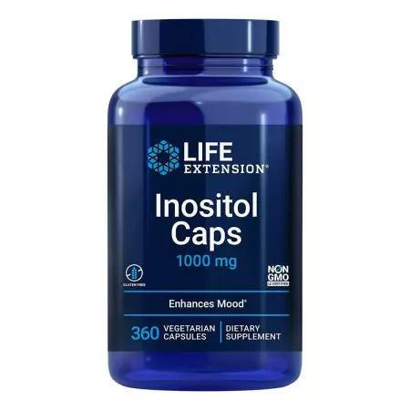 Prodloužení života Inositol Caps 1000mg 360 Vegetariánské tobolky