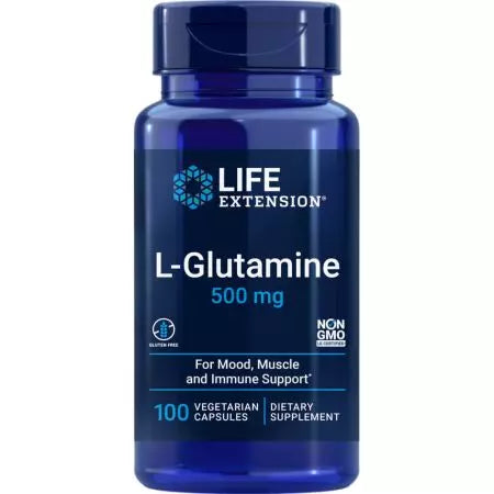 Estensione della vita lglutamina 500mg 100 capsule vegetariane