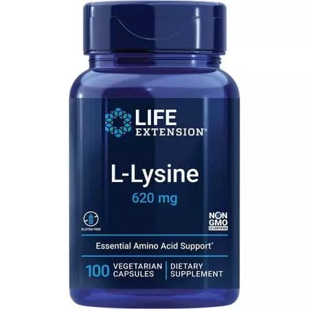 Life Extension LLysine 620 mg 100 Vegetarian Capsules