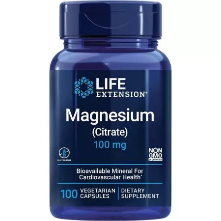 Extensión de vida Magnesio (citrato) 100 mg 100 cápsulas vegetarianas