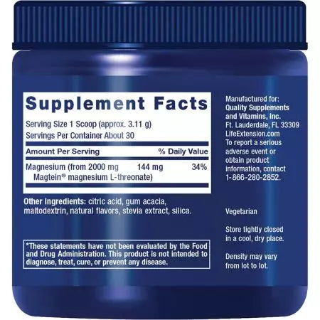 Life Extension NeuroMag Magnesium LThreonate (Tropical Punch) 93.35 grams