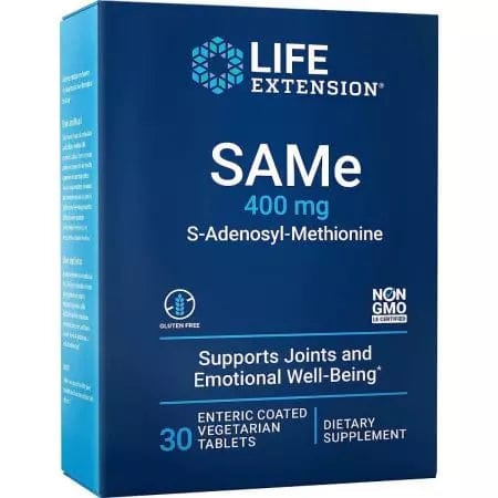 Life Extension SAMe 400 mg 30 entericcoated Vegetarian Tablets