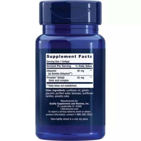 Extensie de viață Super Ubiquinol Coq10 cu suport mitocondrial îmbunătățit 50 mg 100 softgels